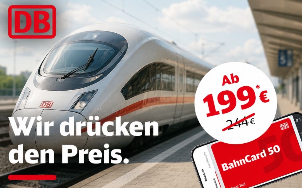 BahnCard50: Aktionspreise bis Ende Juli 2026