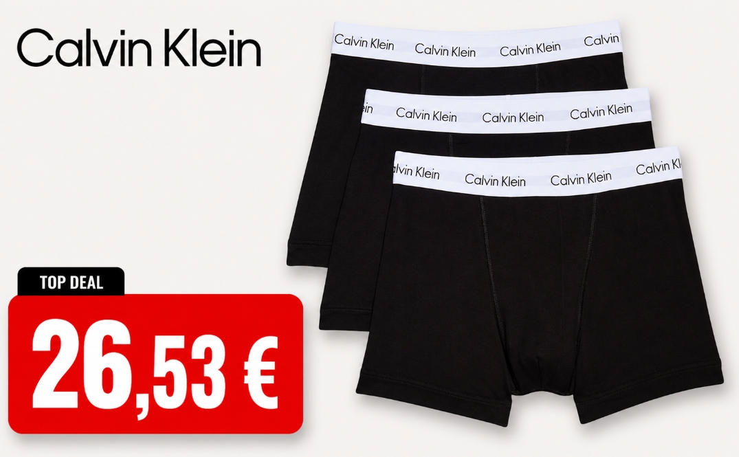 Amazon: Boxershorts von "Calvin Klein" für 26,53 Euro