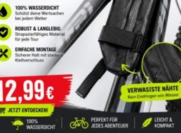 Outlet46: Wasserdichte Fahrrad-Rahmentasche für 7,99 Euro