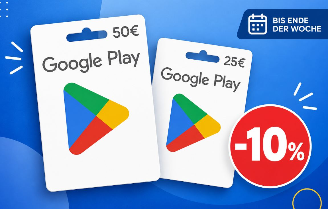 Lidl: Guthaben für Google Play mit 10 Euro Rabatt