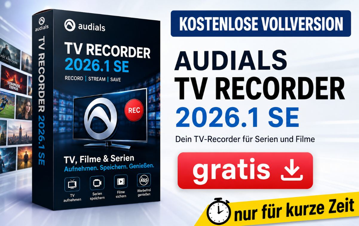 Gratis: Vollversion "Audials TV Recorder 2026.1 SE"