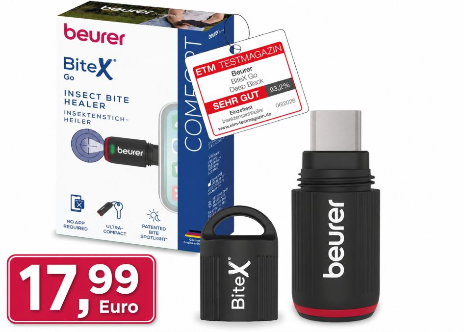 Beurer: Insektenstichheiler mit sehr gutem Testergebnis für 17,99 Euro
