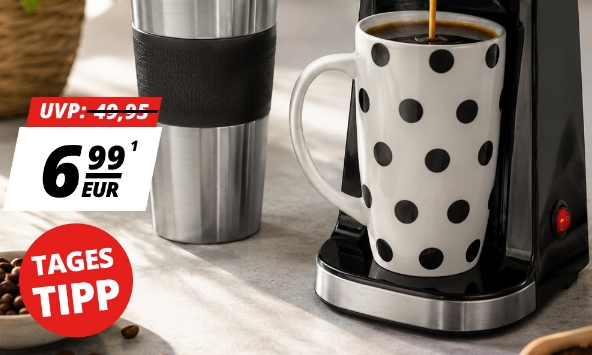 Druckerzubehoer: Reise-Kaffeemaschine für 6,99 Euro