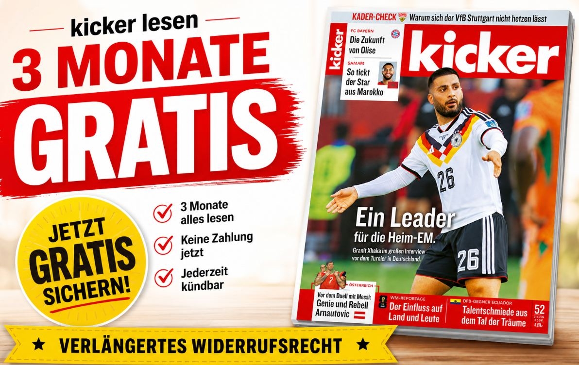 Gratis: "Kicker" 13 mal zum Nulltarif frei Haus