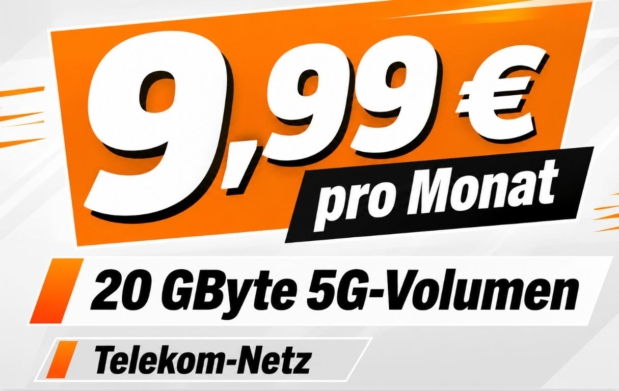 Klarmobil: D-Netz-Flat mit 20 GByte 5G-Volumen für 9,99 Euro