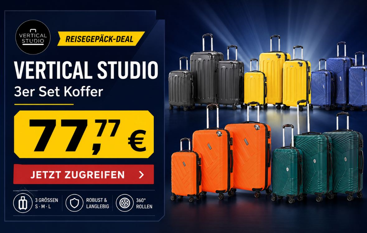 Sportspar: Platzsparendes Kofferset für 77,77 Euro frei Haus