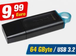 Ebay: USB-Stick von Kingston mit 64 GByte für 9,99 Euro frei Haus