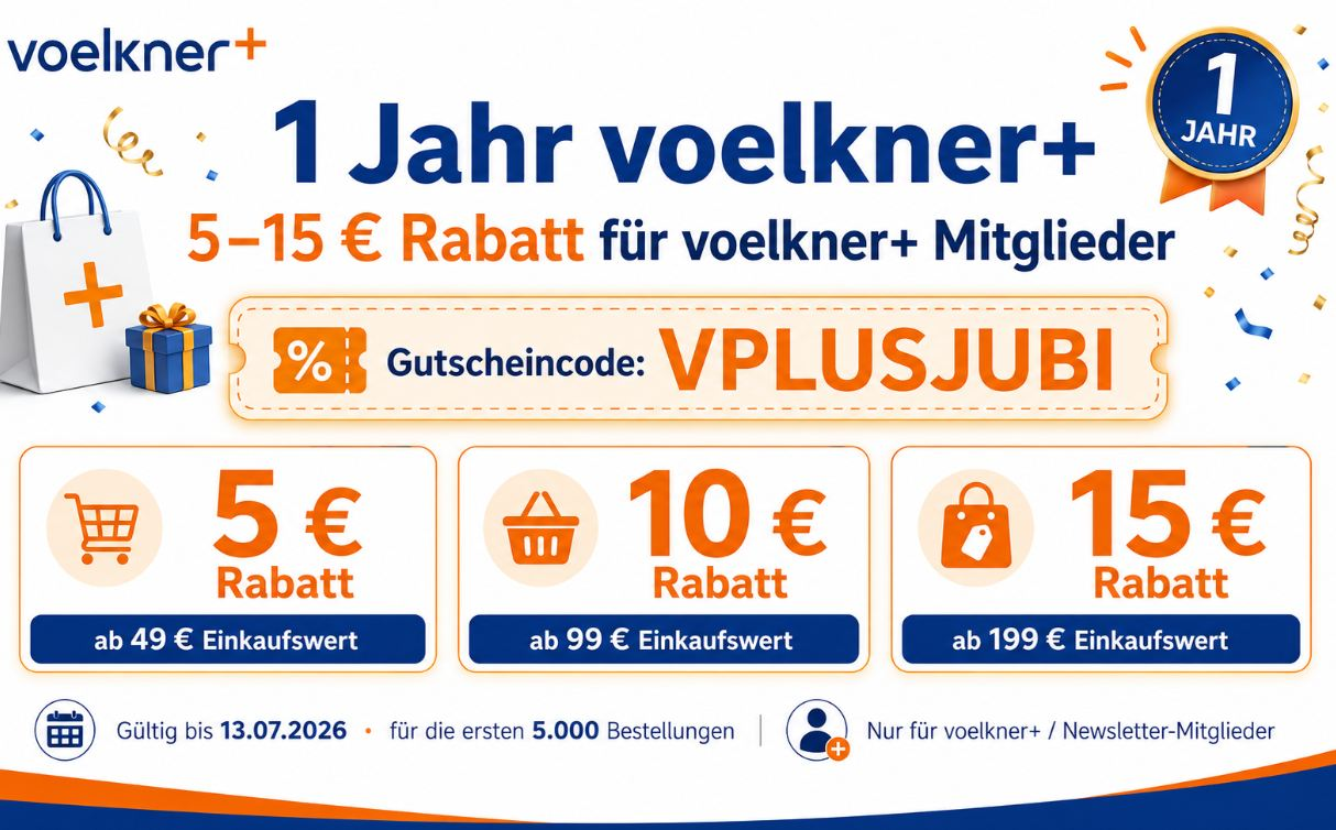 Völkner+: 5-15 Prozent Rabatt zum Geburtstag des Bonus-Programms