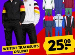 Sportspar: WM-Ausverkauf mit Retro-Trainingsanzügen für 25 Euro