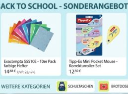 Amazon: „Back to school“ mit Schnäppchen für Schule und Büro
