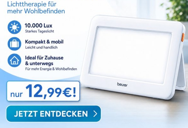 Tageslichtlampe: Beurer TL 20 für 12,99 Euro