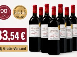 Weinbörse: 6er-Pack goldprämierter Bordeaux für 33,54 Euro