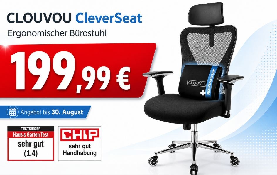 Amazon: Testsieger-Bürostuhl jetzt für 199,99 Euro