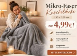 Outlet46: Große Kuscheldecke für 4,99 Euro