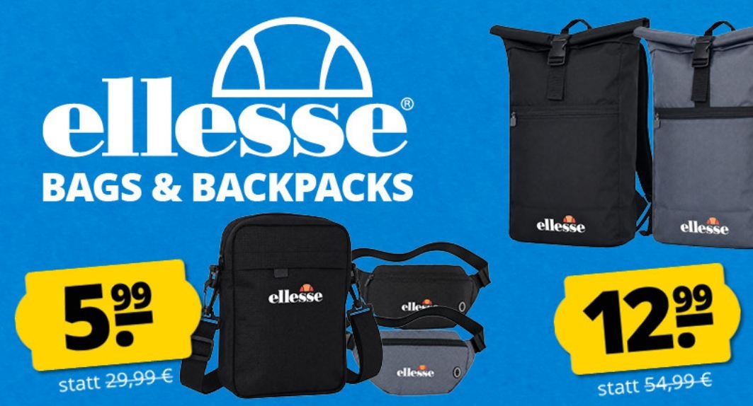 Ellesse: Sale bei Sportspar mit Taschen ab 5,99 Euro