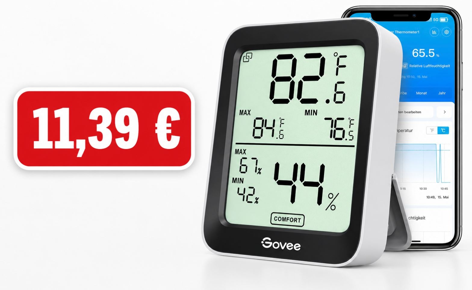 Amazon: Bluetooth Thermometer mit App-Anbindung für 11,39 Euro
