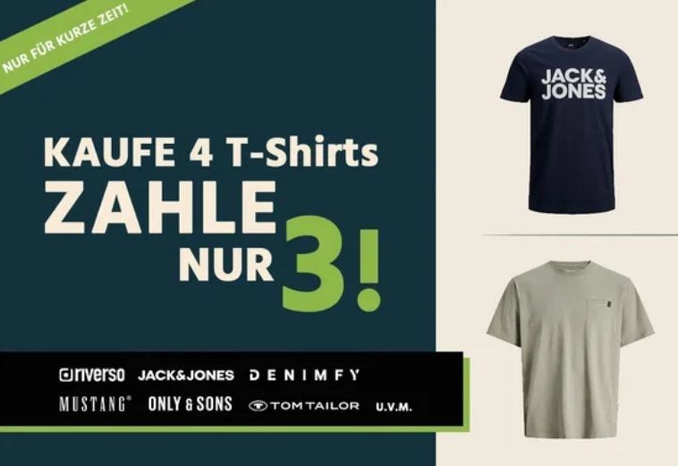 Denimfy: Vier Shirts zum Preis von dreien