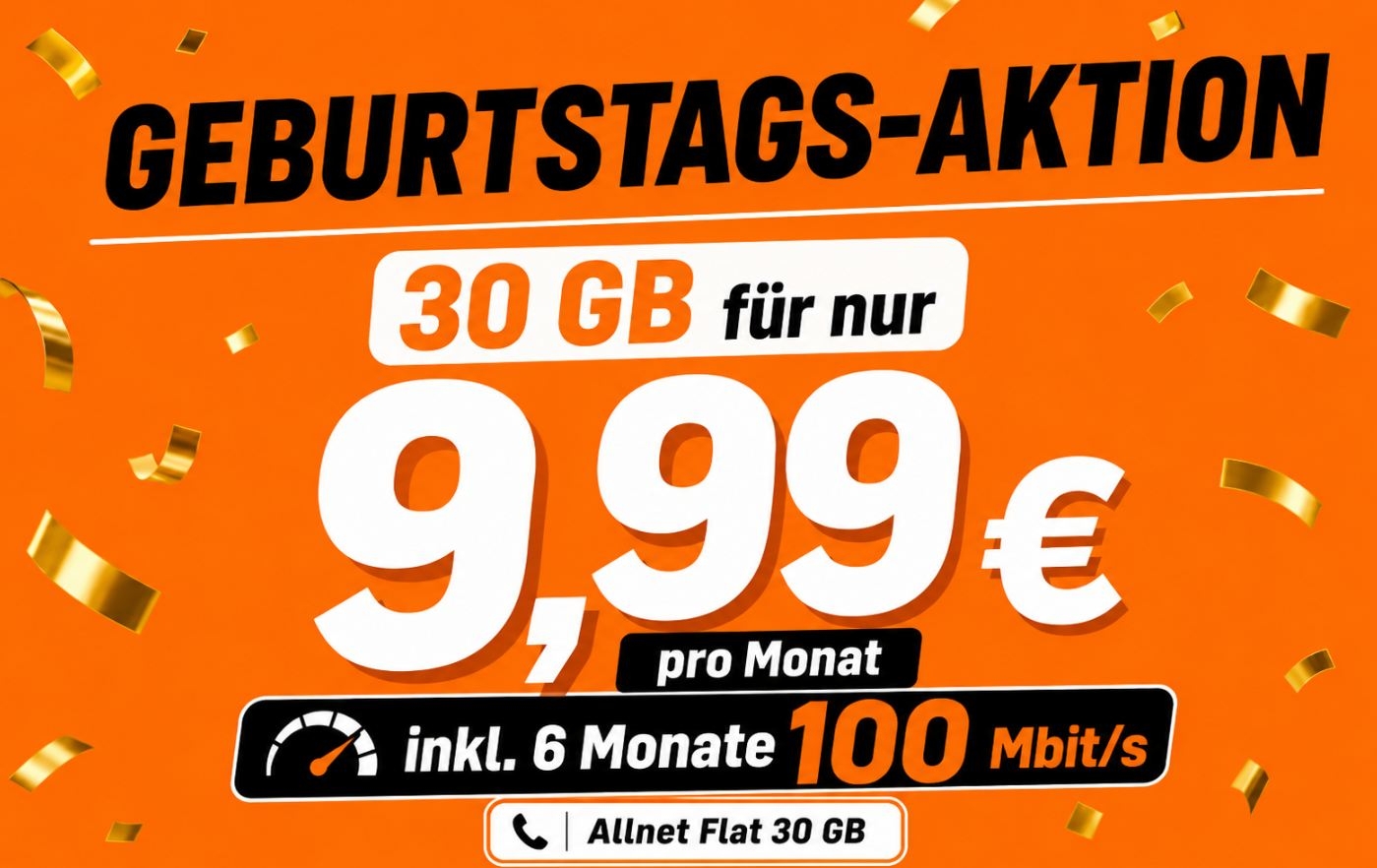 Klarmobil: Geburtstagsaktion mit Verdoppelter Speed bei 5G-Tarifen