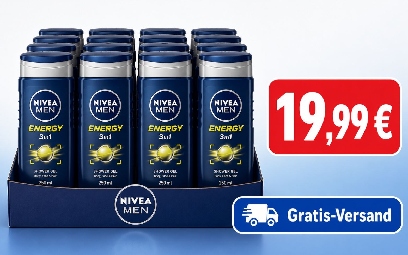 Dealclub: "Nivea Men Energy 3in1" zum Packungspreis von 1,67 Euro