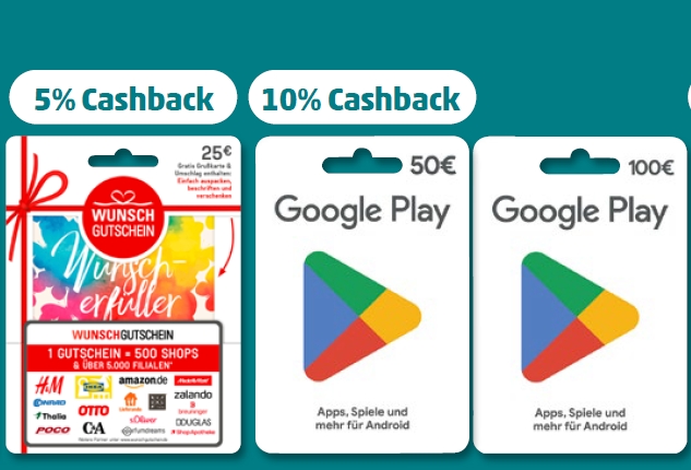 Penny: 5 - 10 Prozent Cashback auf Apple, Wunschgutschein und mehr