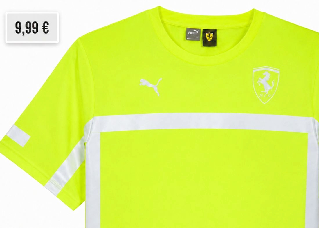 Ferrari: Teamshirt von Puma mit Reflektor-Elementen für 9,99 Euro