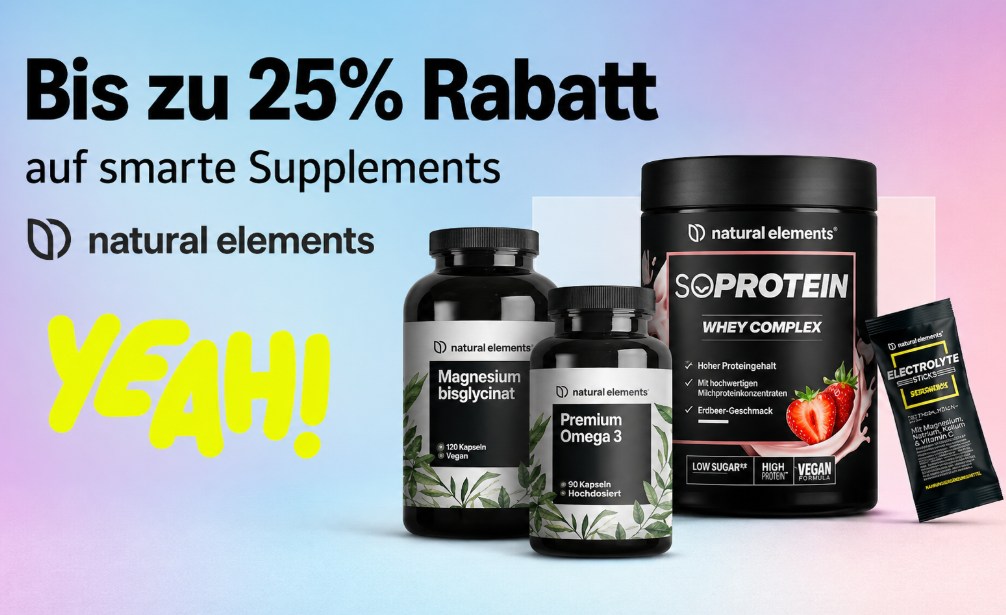 Natural Elements: 25 Prozent Rabatt bis Sonntag