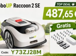Mähroboter: „RoboUP Raccoon 2 SE“ mit Klingenset für 487,65 Euro