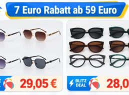 Exklusiv: Sonnenbrillen mit 7 Euro Extra-Rabatt