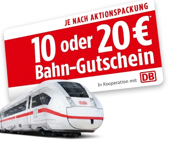 Bahn: Gutschein über 10 - 20 Euro via Merci, Toffifee und Knoppers