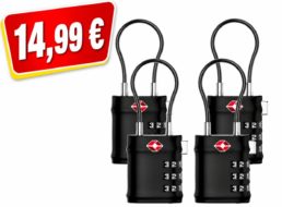 Prime: Viererpack TSA-Kofferschlösser für 14,99 Euro