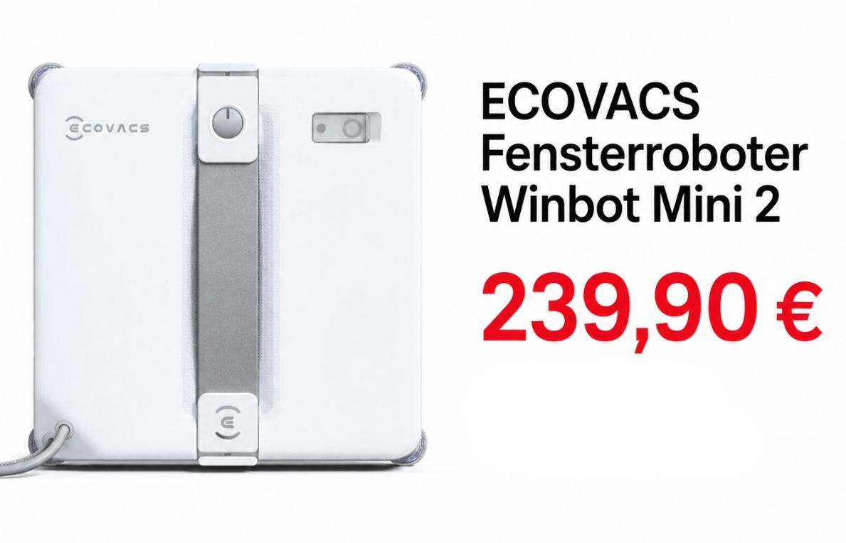 Dealclub: Fensterroboter "Ecovacs Winbot Mini 2" für 239,90 Euro