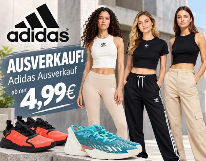 Adidas: Sale bei Outlet46 mit Schnäppchen ab 4,99 Euro
