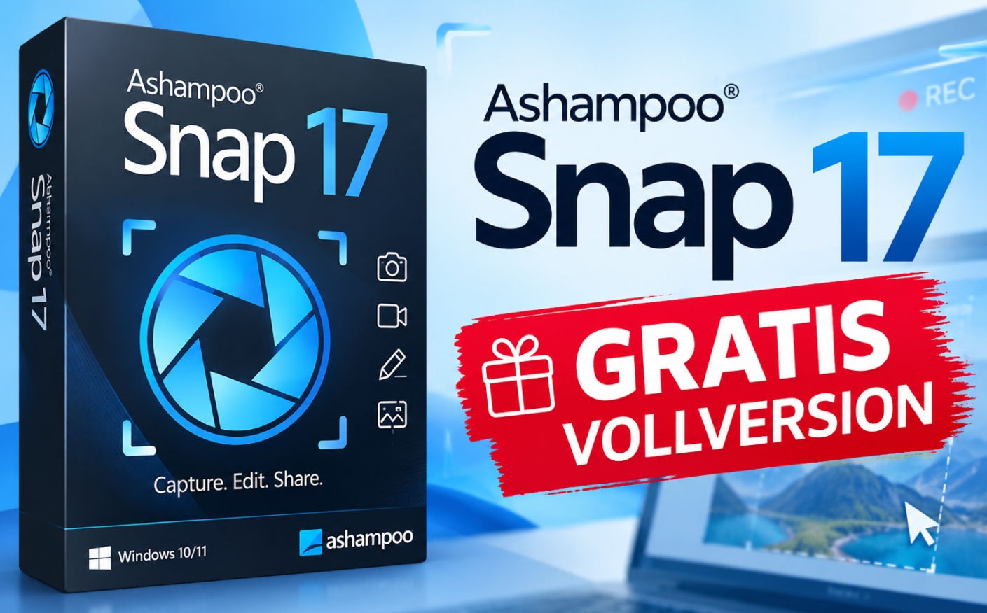 Gratis: "Ashampoo Snap 17" als Vollversion zum Download