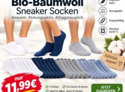 Outlet46: 30 Paar Bio-Baumwoll-Socken für 11,99 Euro