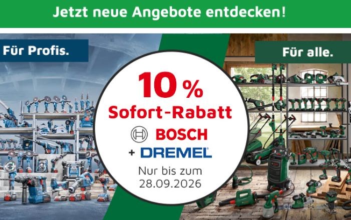 Bosch: 10 Prozent Rabatt bei Völkner