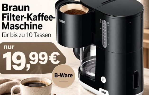 Braun: Kaffeemaschine als B-Ware für 19,99 Euro