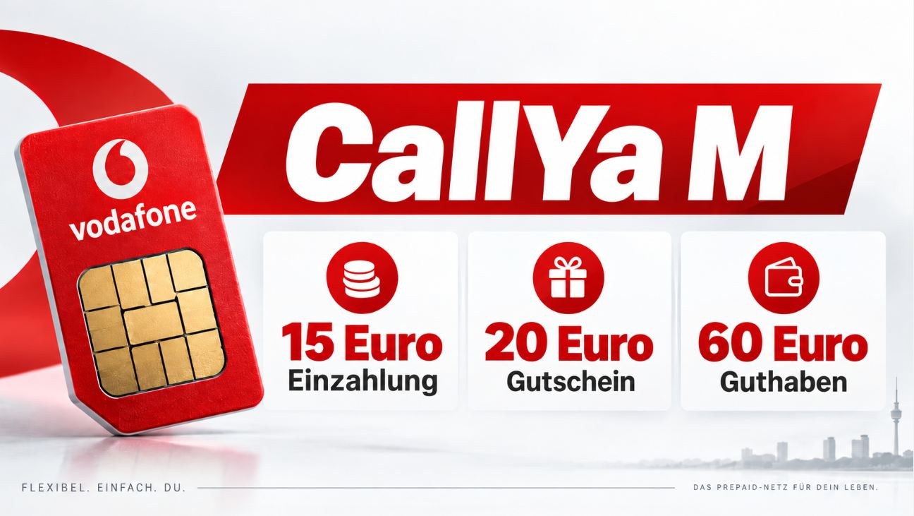 Callya Flat M: 15 Euro einzahlen, 20 Euro Prämie und 60 Euro Guthaben erhalten