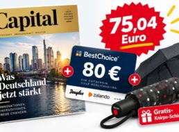 Knaller: Knirps-Taschenschirm gratis über Capital-Abo