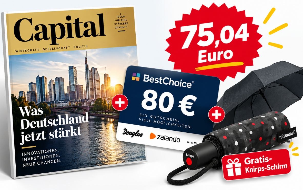 Knaller: Knirps-Taschenschirm gratis über Capital-Abo
