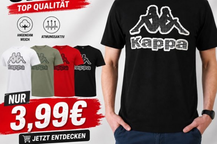 Kappa: Shirts für 3,99 Euro bei Outlet46