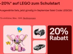 Ebay: 20 Prozent Lego-Rabatt auf über 100 Artikel