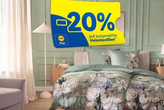 Lidl Plus: 20 Prozent Rabatt auf Heimtextilien von Livarno