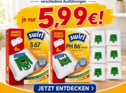 Swirl: Staubsaugerbeutel mit Rabatt bei Outlet46