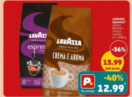 Penny: Lavazza-Kaffebohnen für 12,99 Euro via App
