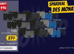 Puma: Boxershorts im 6er-Pack für 27,77 Euro