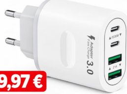 Amazon: 60-Watt-Netzteil mit vier USB-Ports für 9,97 Euro