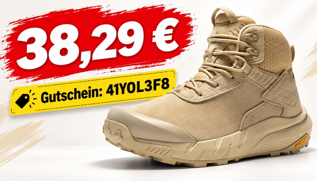 Exklusiv: Wasserdichte Wanderschuhe für 38,29 Euro