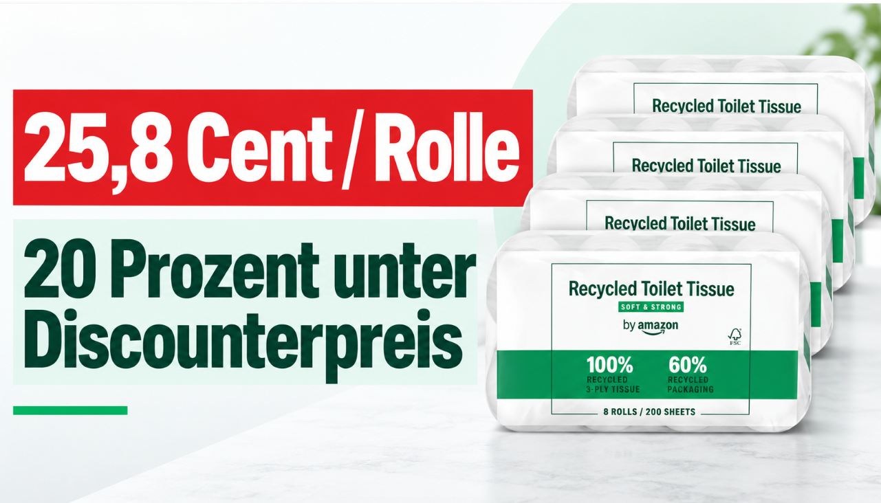 Amazon: WC-Papier 20 Prozent unter Discounterpreis