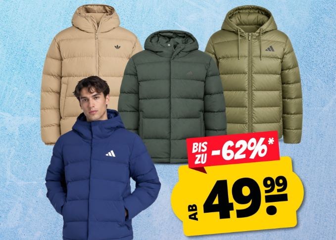 Sportspar: Adidas-Winterjacken ab 49,99 Euro