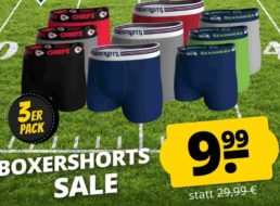 Sportspar: NFL-Boxer im Dreierpack für 9,99 Euro